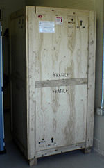 The seven foot tall crate