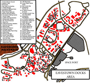 A map of Eavesdown Docks.